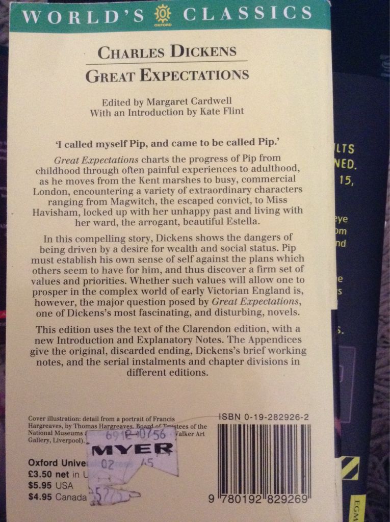 Great Expectations - Charles Dickens (Oxford U Press - Paperback) book collectible [Barcode 9780192829269] - Main Image 2