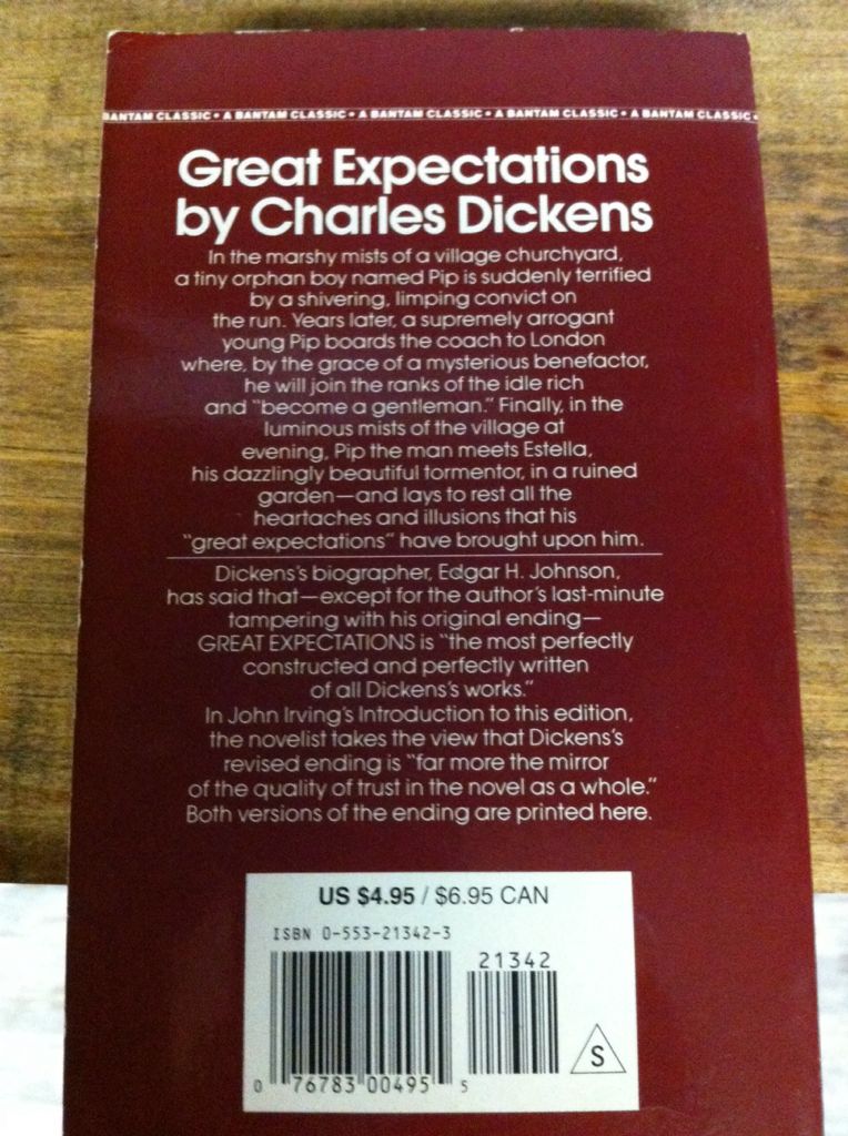 Great Expectations - Charles Dickens (The Penguin English Library - Paperback) book collectible [Barcode 9780553213423] - Main Image 2
