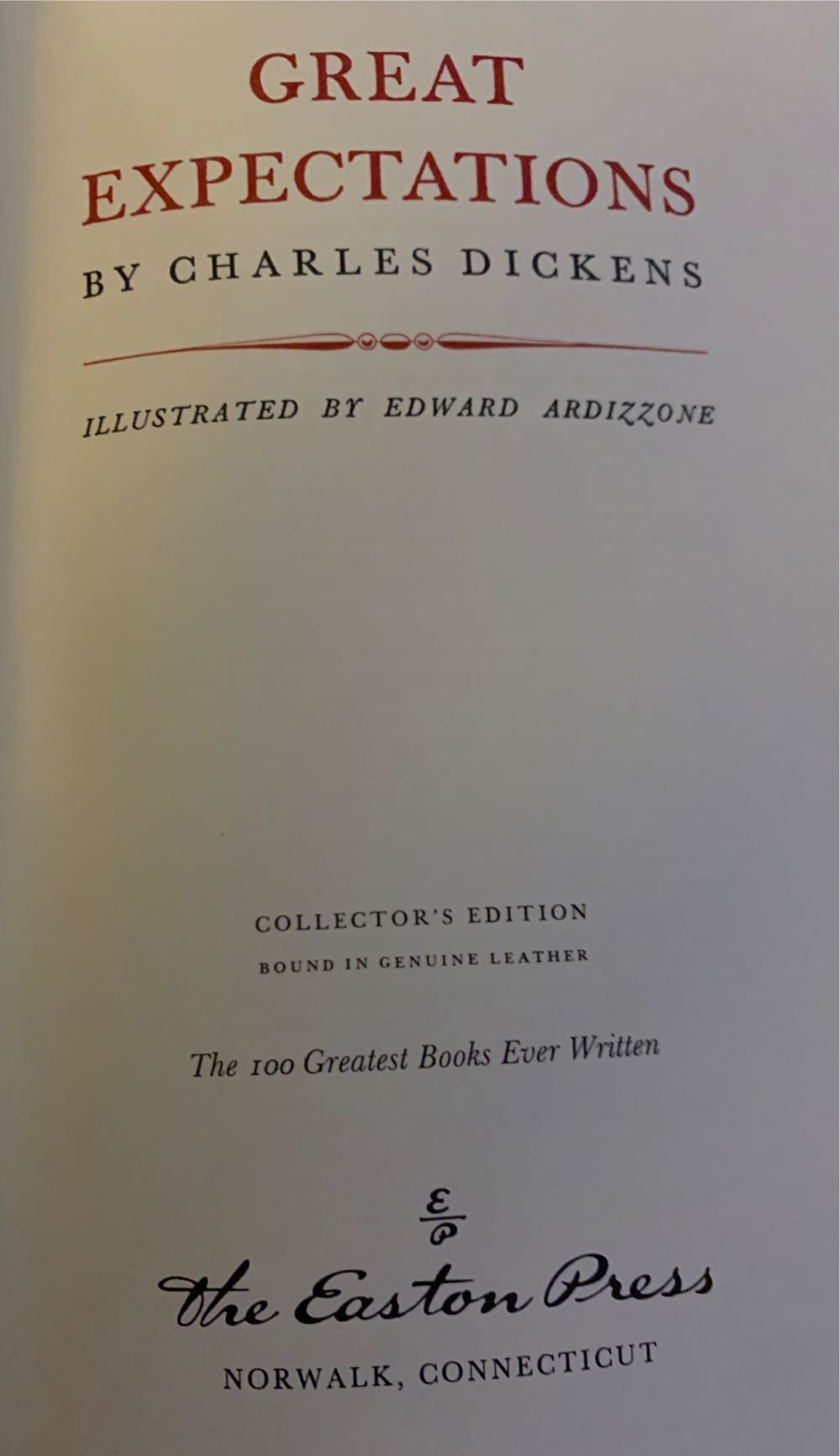 Great Expectations - Charles Dickens (The Easton Press - Library Binding) book collectible [Barcode 9781851523023] - Main Image 2