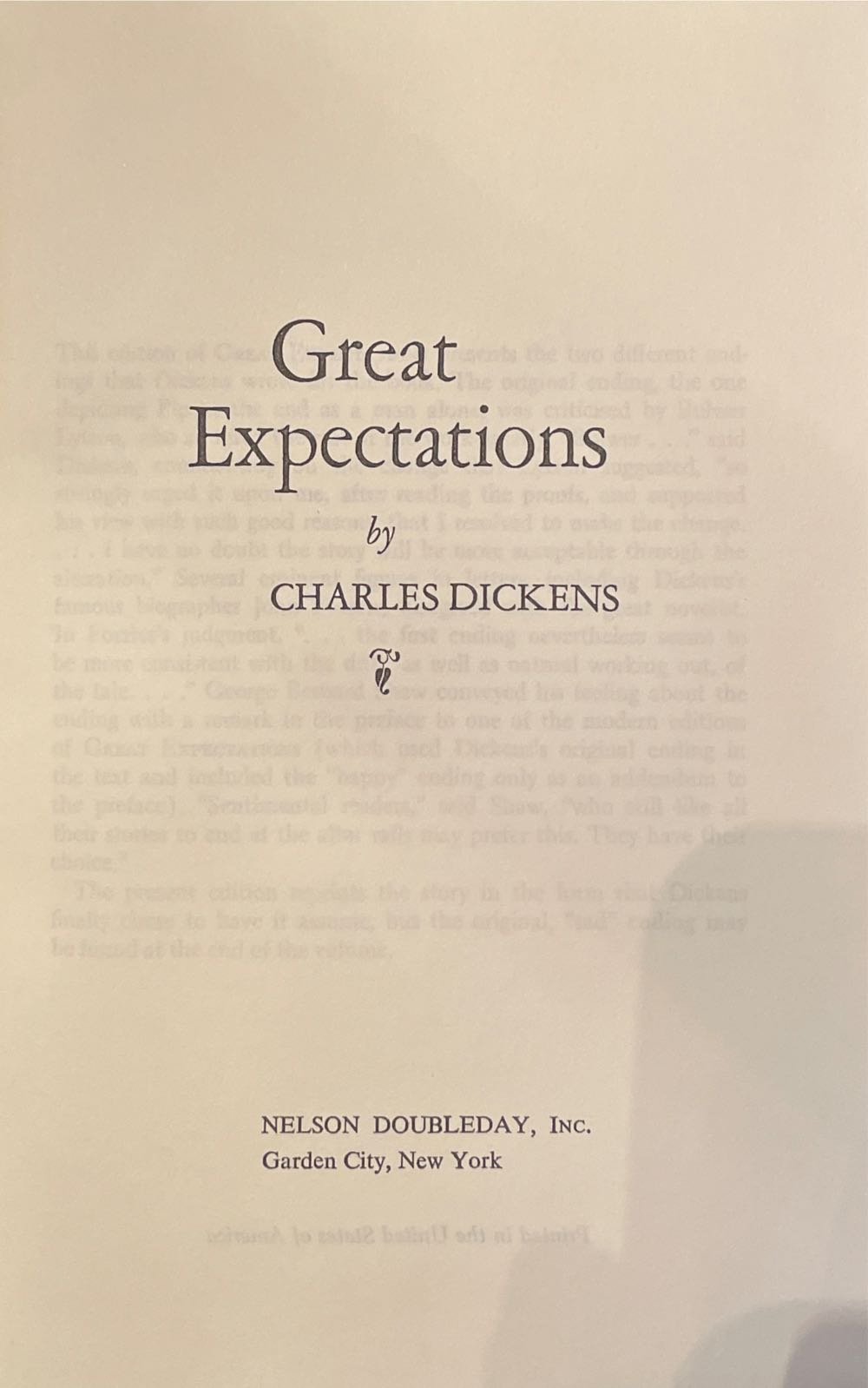 Great Expectations - Charles Dickens (Nelson Doubleday, Inc. - Hardcover) book collectible - Main Image 2