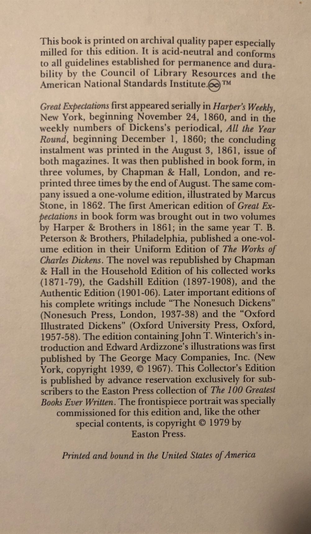 Great Expectations - Charles Dickens (The Easton Press - Calf-Binding) book collectible - Main Image 3