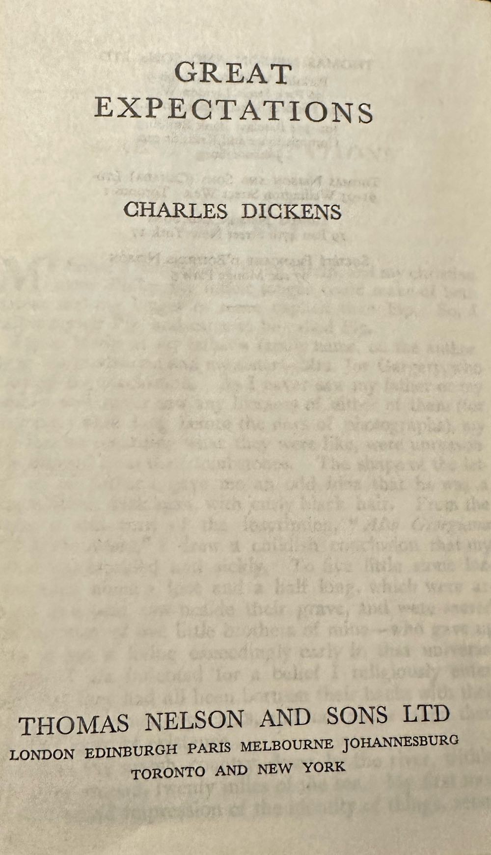 Great Expectations - Charles Dickens (Thomas Nelson & Sons - Hardcover) book collectible - Main Image 2