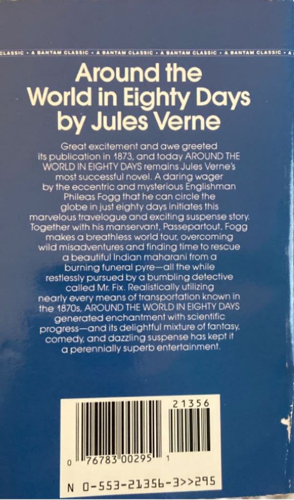 Around the World in Eighty Days - Jules Verne (Bantam - Paperback) book collectible [Barcode 9780553213560] - Main Image 2