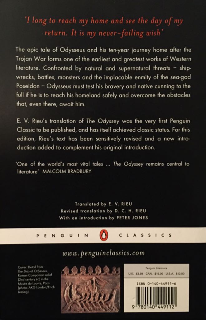 The Odyssey - Homer (Penguin Classics - Paperback) book collectible [Barcode 9780140449112] - Main Image 2