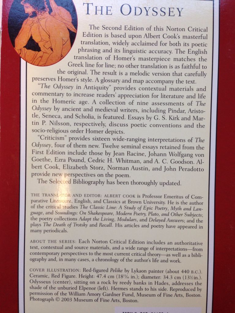 The Odyssey - Homer (Grolier Enterprises Corp. - Hardcover) book collectible [Barcode 9780393964059] - Main Image 2