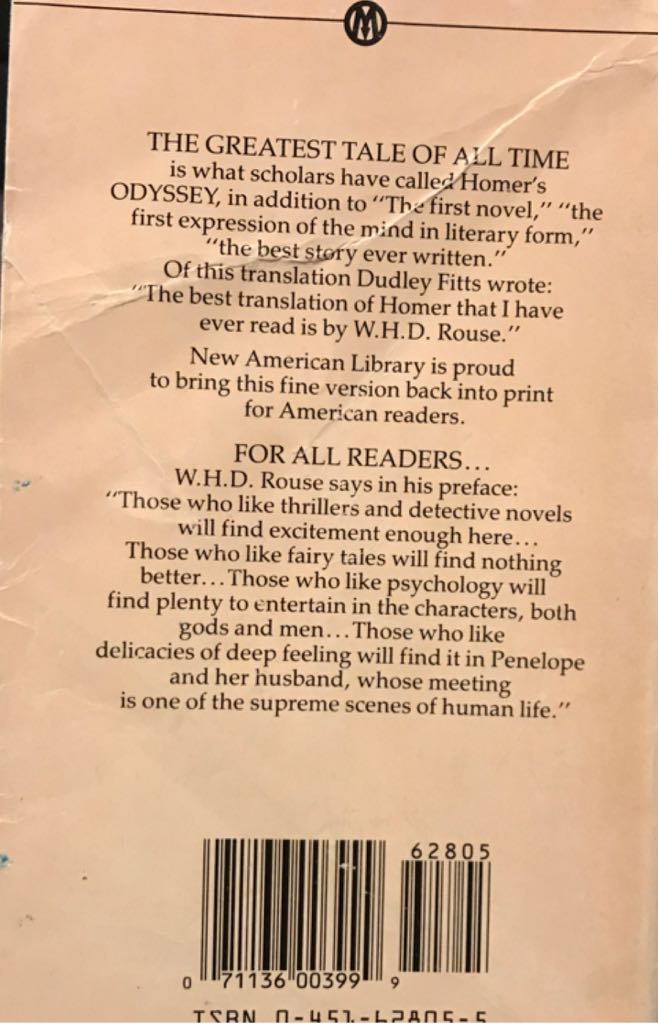 The Odyssey - Homer (Signet - Paperback) book collectible [Barcode 9780451628053] - Main Image 2