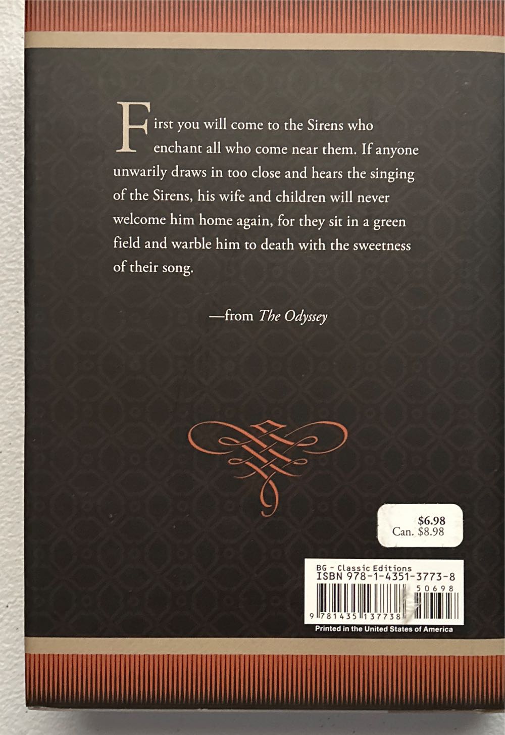 The Odyssey - Homer book collectible [Barcode 9781435137738] - Main Image 2