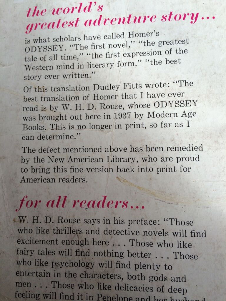 The Odyssey - Homer (Paperback) book collectible - Main Image 2