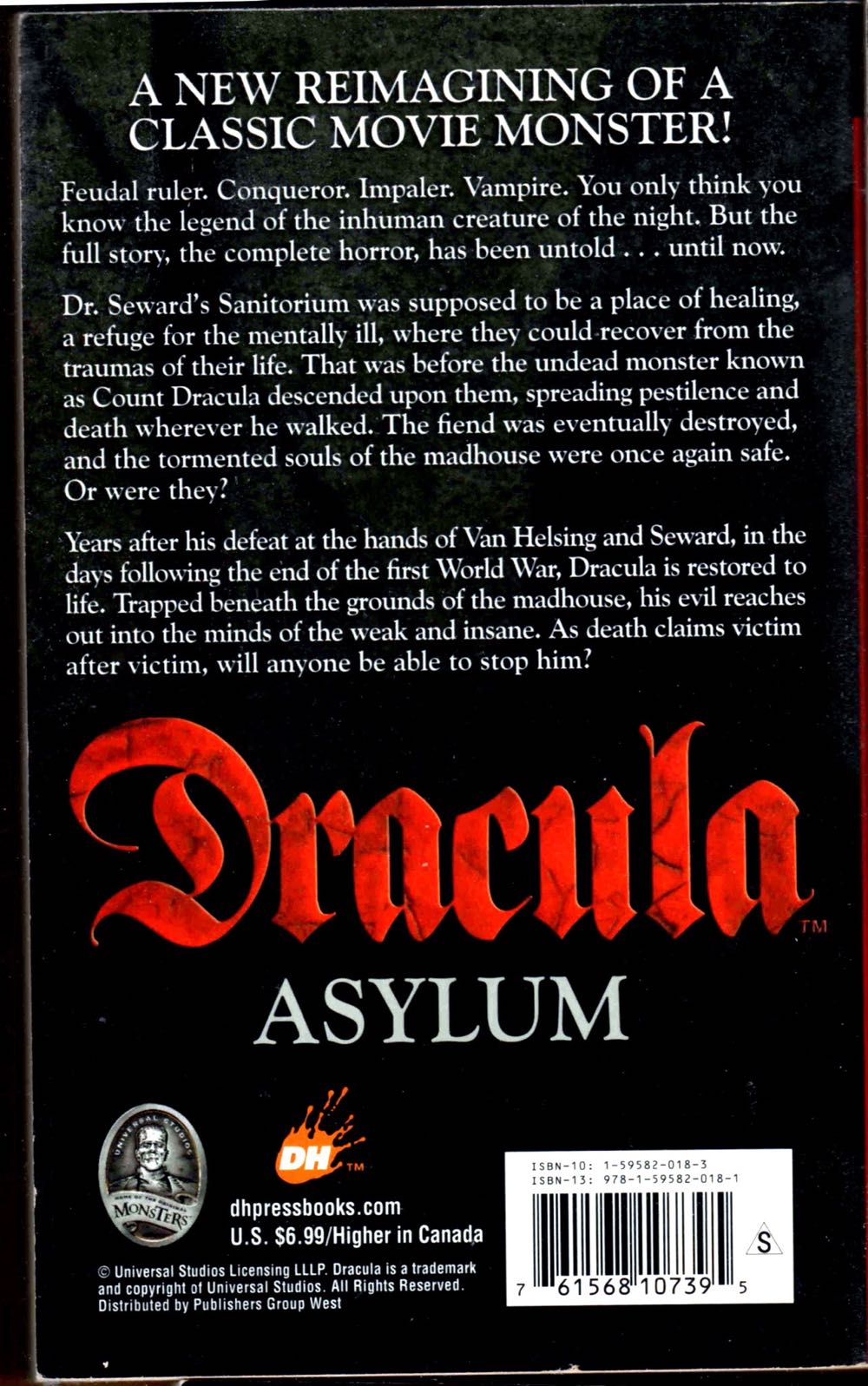 Dracula Asylum - Paul Witcover (Dark Horse Press - Paperback) book collectible [Barcode 9781595820181] - Main Image 2