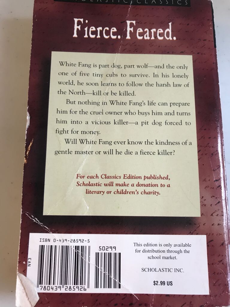 White Fang - Jack London (- Paperback) book collectible [Barcode 9780439285926] - Main Image 2