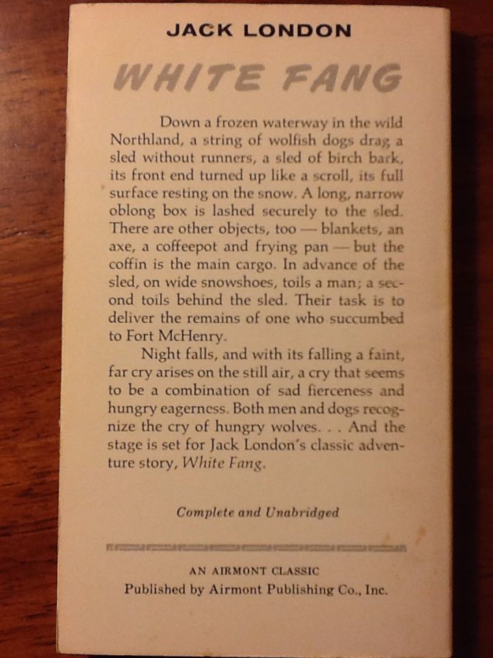 White Fang  (Airmont Books - Paperback) book collectible [Barcode 9780870865060] - Main Image 2