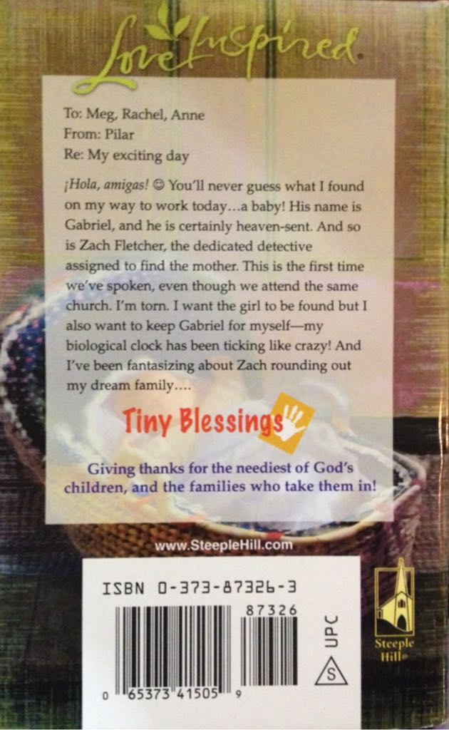 On The Doorstep - Dana Corbit (Steeple Hill Love Inspired - Paperback) book collectible [Barcode 9780373873265] - Main Image 2