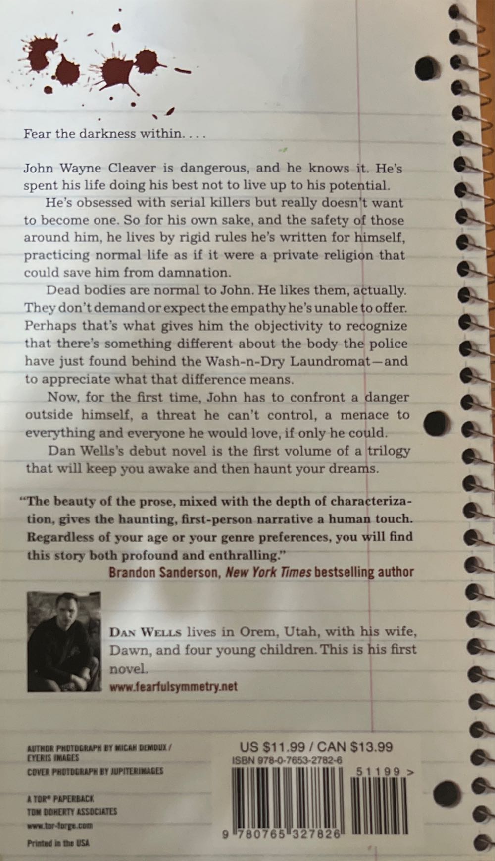 I Am Not a Serial Killer - Dan Wells (- Trade Paperback) book collectible [Barcode 9780765327826] - Main Image 2