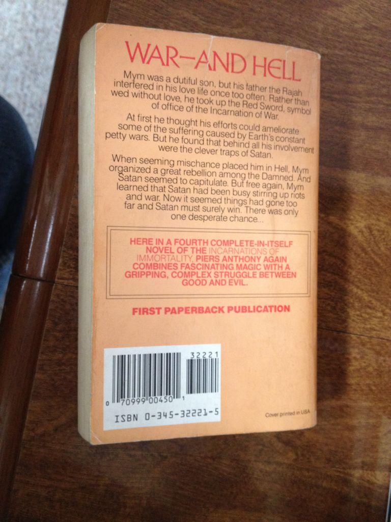 Wielding a Red Sword - Piers Anthony (Del Rey - Paperback) book collectible [Barcode 9780345322210] - Main Image 2