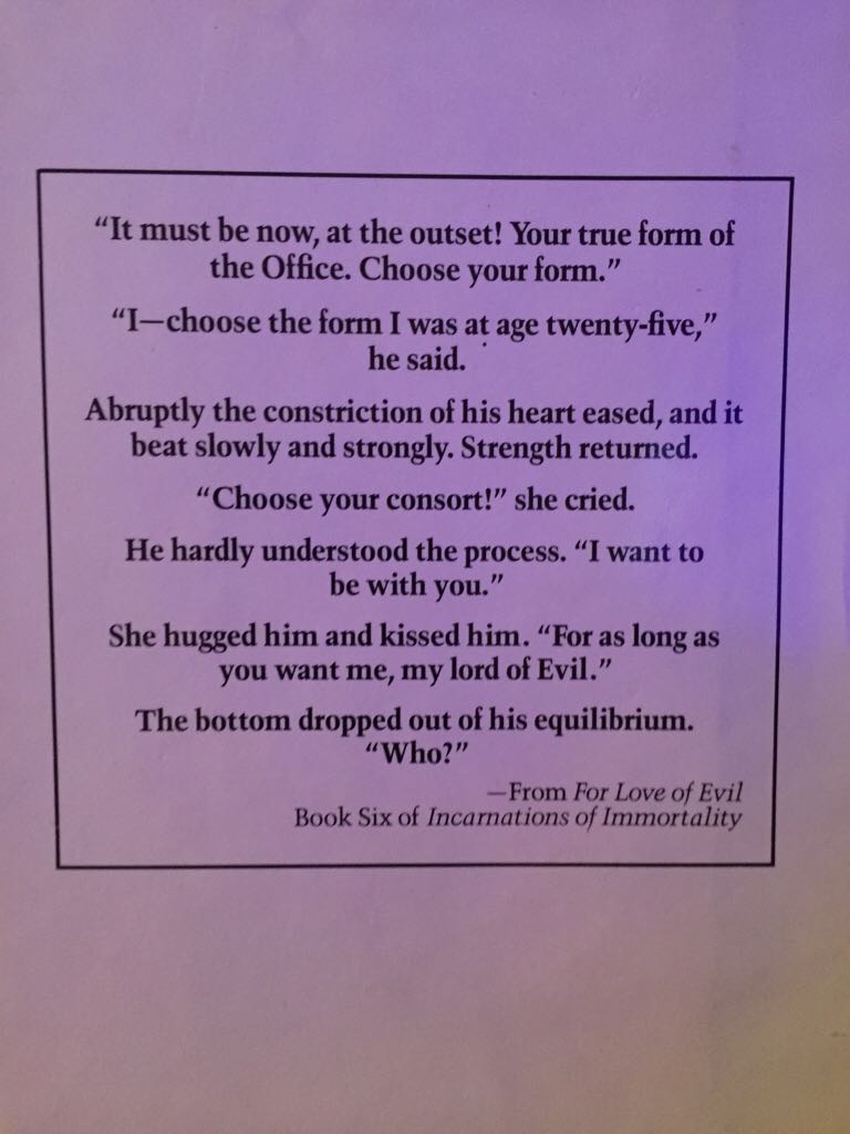 For Love of Evil - Piers Anthony (William Morrow - Hardcover) book collectible [Barcode 9780688082116] - Main Image 2