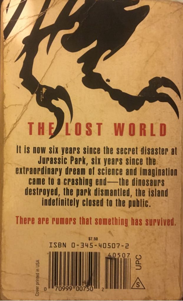 The Lost World - Michael Crichton (Ballantine Books - Paperback) book collectible [Barcode 9780345405074] - Main Image 2