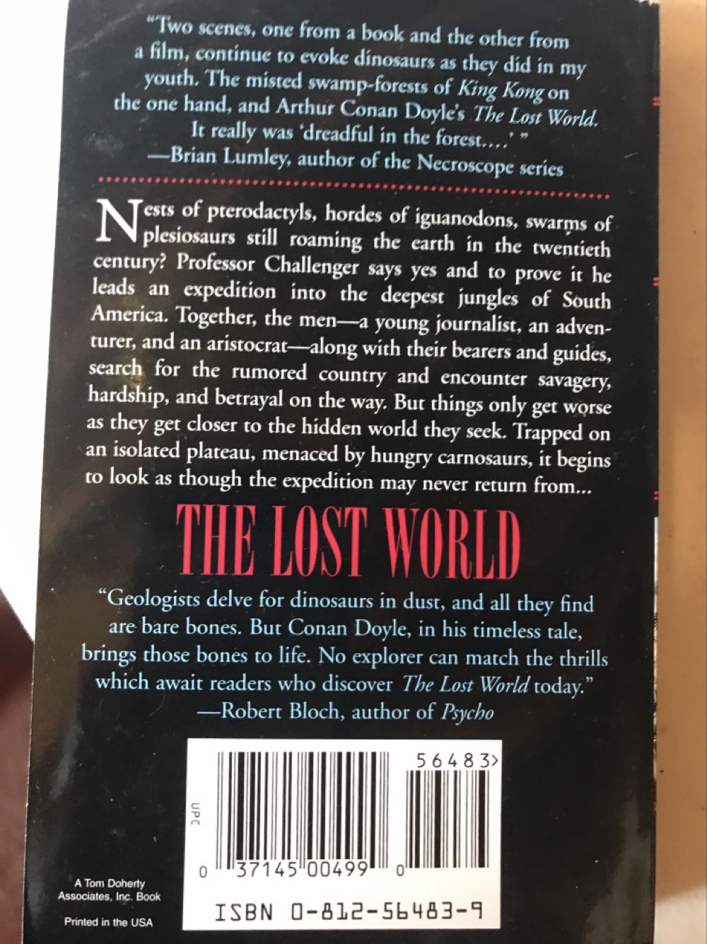 The Lost World - Sir Arthur Conan Doyle (Tor - Paperback) book collectible [Barcode 9780812564839] - Main Image 2