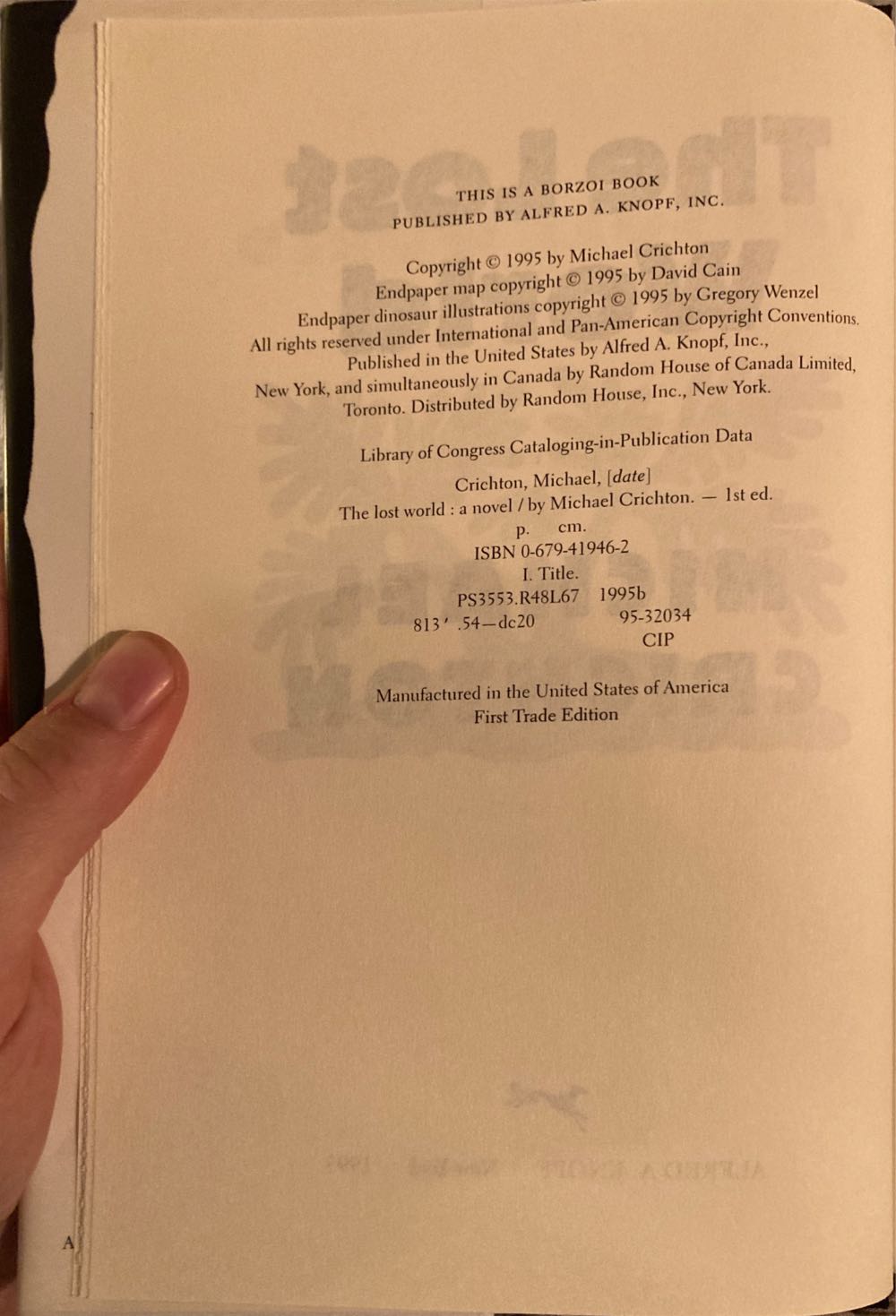 Lost World, The - Crichton, Michael (A. Knopf, Alfred - Hardcover) book collectible - Main Image 4