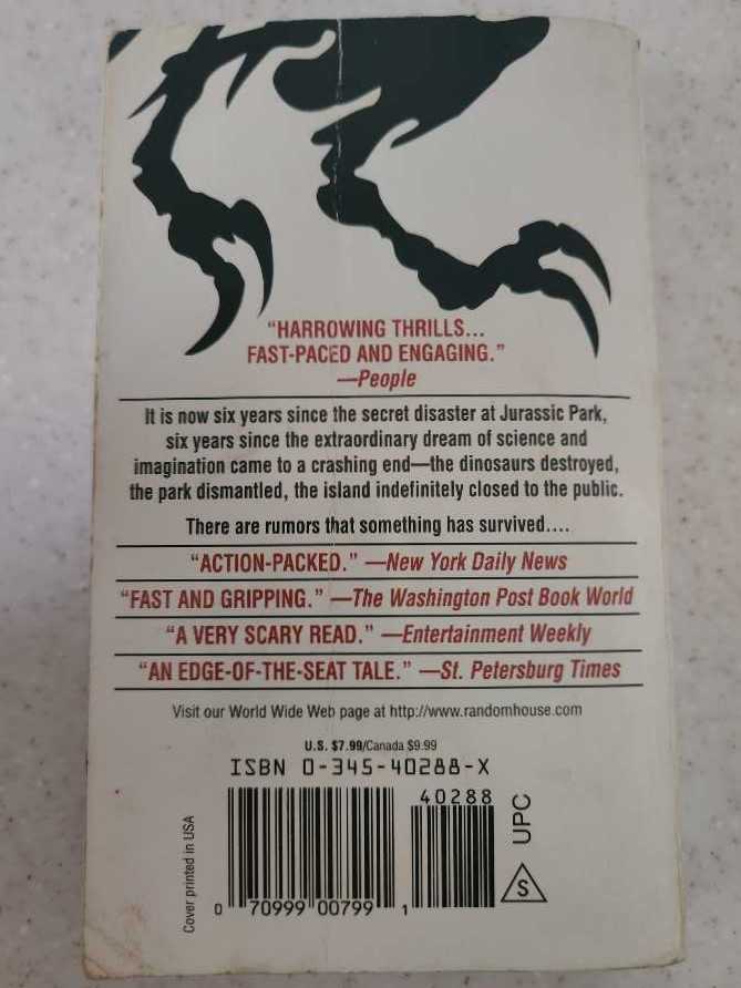 The Lost World: Jurassic Park - Michael Crichton (Ballantine Books - Paperback) book collectible - Main Image 2