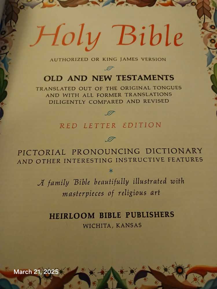 Holy Bible - Jesus (Heirloom Bible Publishers, Inc - Hardcover) book collectible - Main Image 2