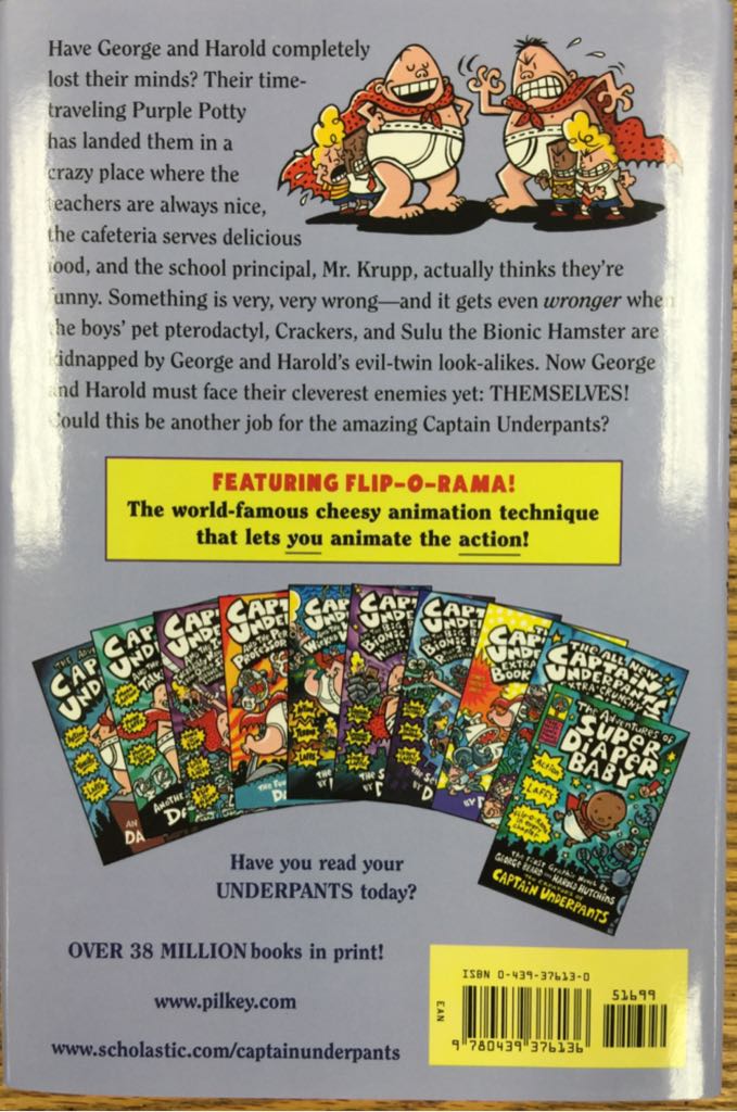 Captain Underpants and the Preposterous Plight of the Purple Potty People - Dav Pilkey (Blue Sky Press) book collectible [Barcode 9780439376136] - Main Image 2