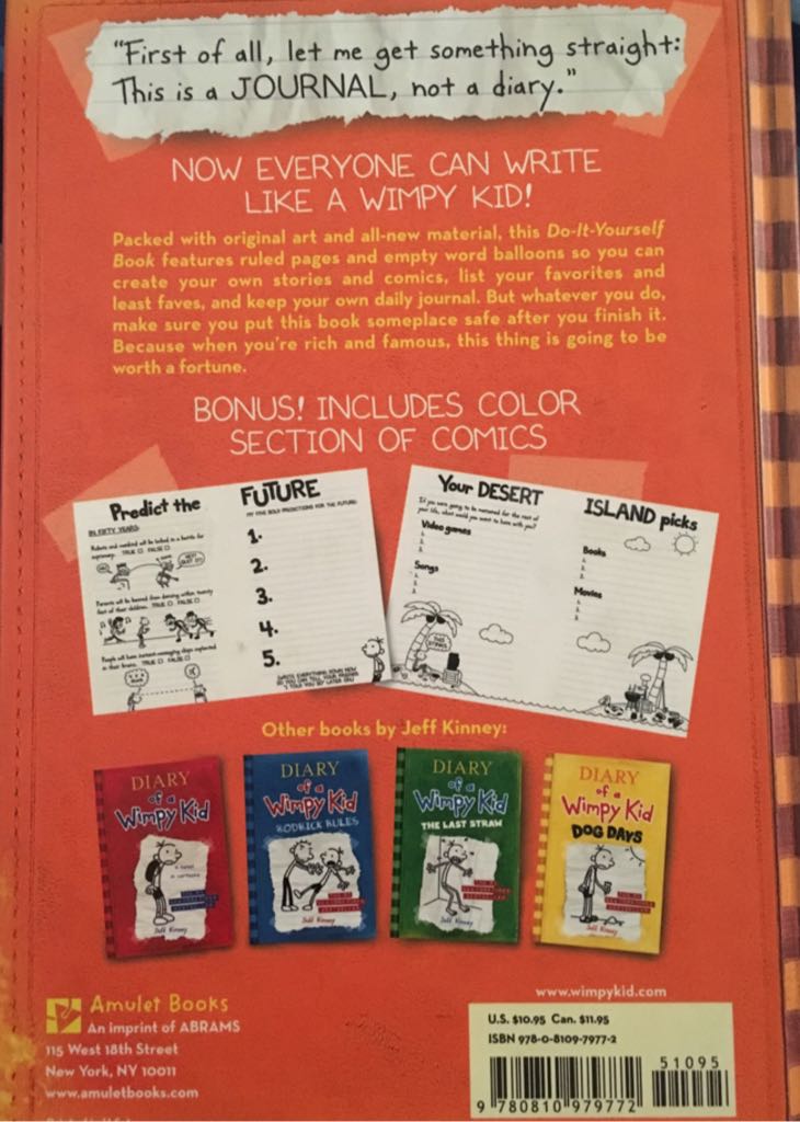 Diary of a Wimpy Kid: Do it yourself Book - Jeff Kinney (Harry N. Abrams - Hardcover) book collectible [Barcode 9780810979772] - Main Image 2