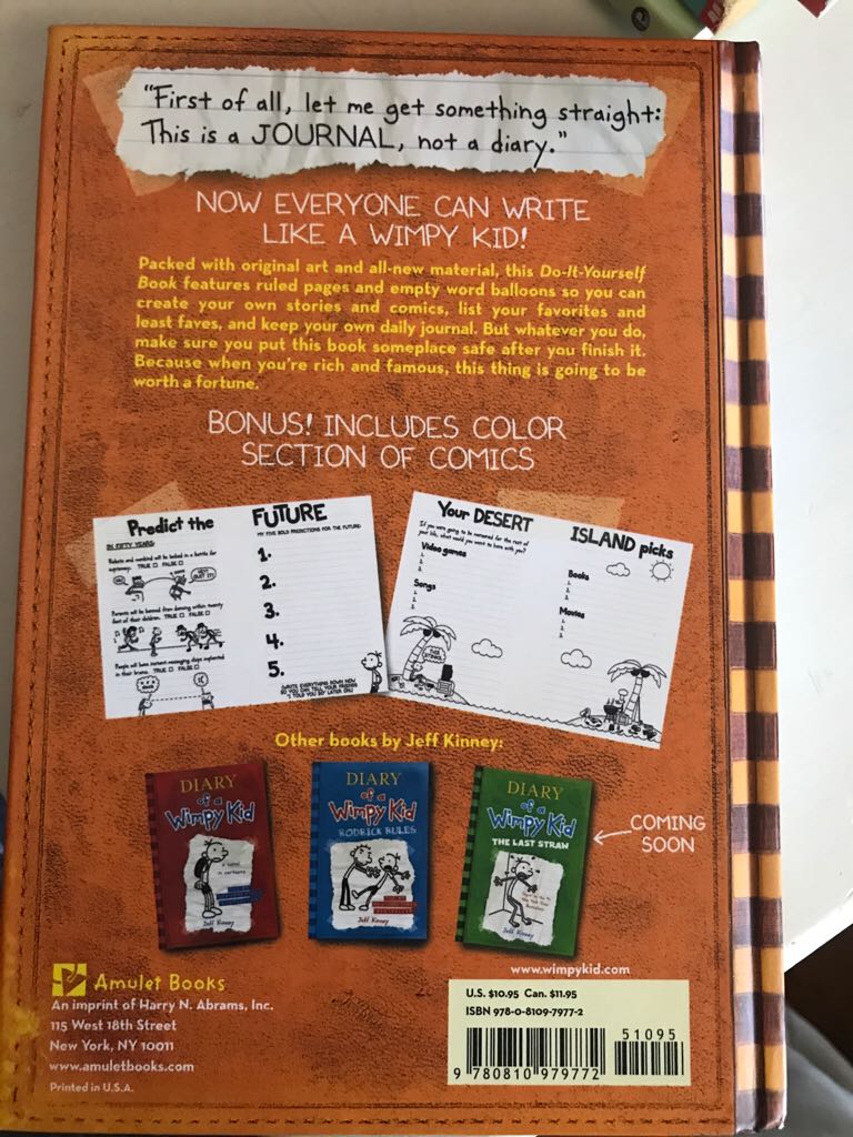 Diary of a Wimpy Kid Do-It-Yourself Book - Jeff Kinney (Amulet - Hardcover) book collectible [Barcode 9780810982949] - Main Image 2