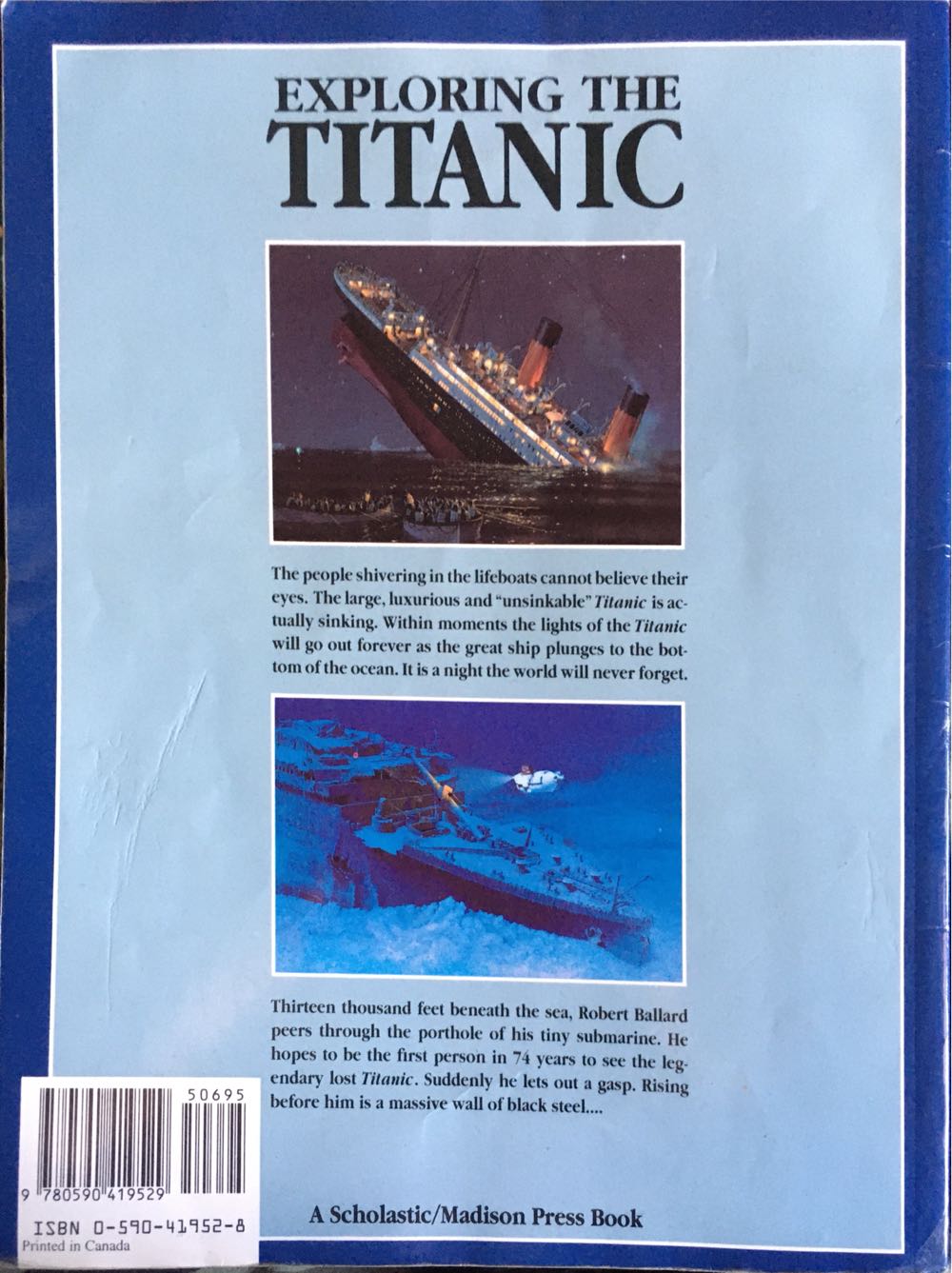 Exploring the Titanic - Robert D. Ballard (Scholastic/Madison Press Book - Paperback) book collectible [Barcode 9780590419529] - Main Image 2