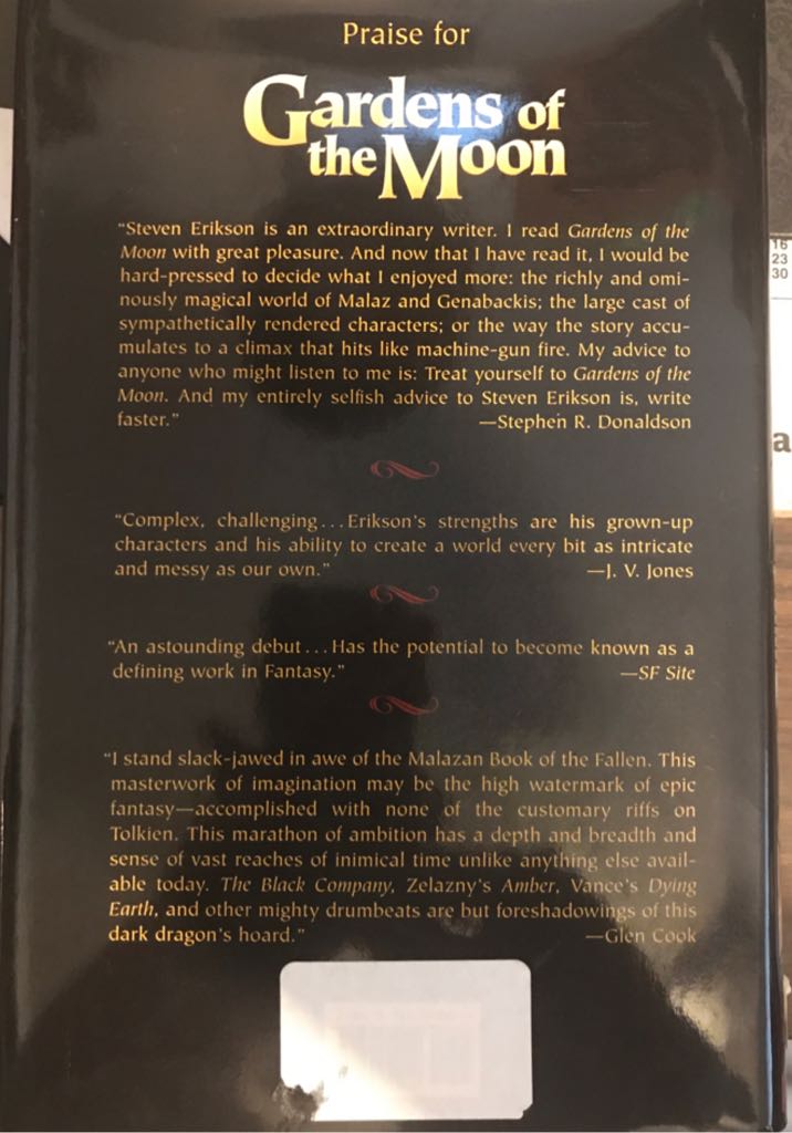 Gardens of the Moon - Steven Erikson (Hardcover) book collectible - Main Image 2