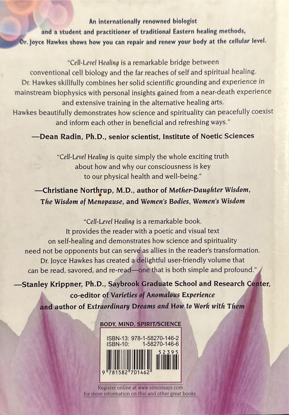 Cell-Level Healing; The Bridge from Soul to Cell - Joyce Whiteley Hawkes (Beyond words - Hardcover) book collectible [Barcode 9781582701462] - Main Image 2