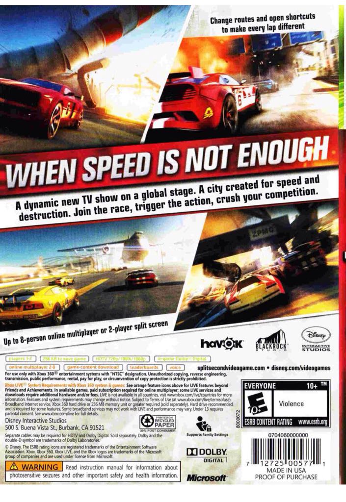 Split Second  book collectible - Main Image 2