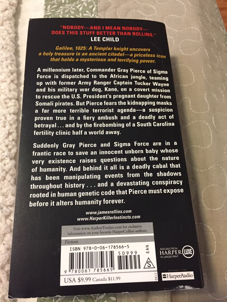 Bloodline - James Rollins (William Morrow - Paperback) book collectible [Barcode 9780061785665] - Main Image 2