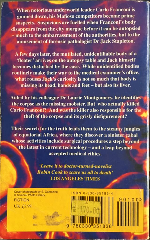 Chromosome 6 - Robin Cook (Pan Books - Paperback) book collectible [Barcode 9780330351836] - Main Image 2