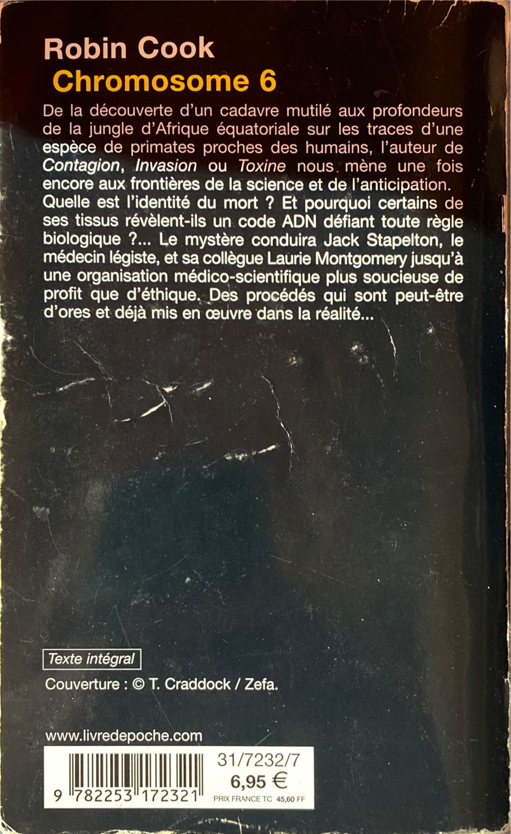 03 - Chromosome 6 - Robin Cook (LGF/Le Livre de Poche - Paperback) book collectible [Barcode 9782253172321] - Main Image 2