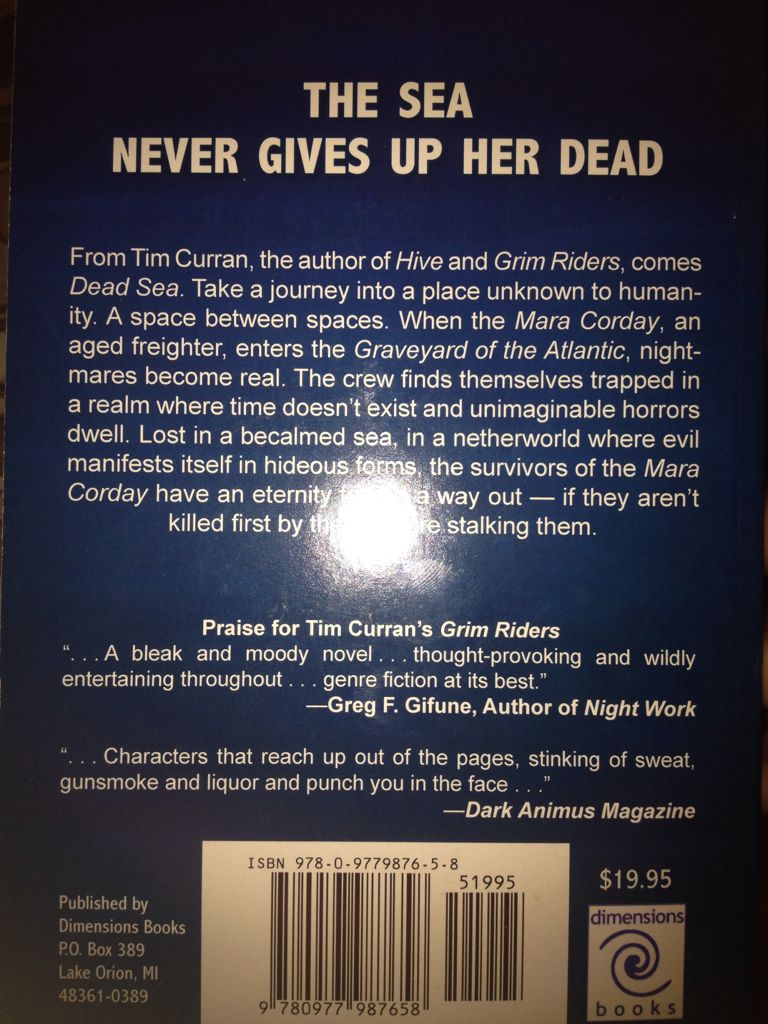 Dead Sea  (Elder Signs Press) book collectible [Barcode 9780977987658] - Main Image 2