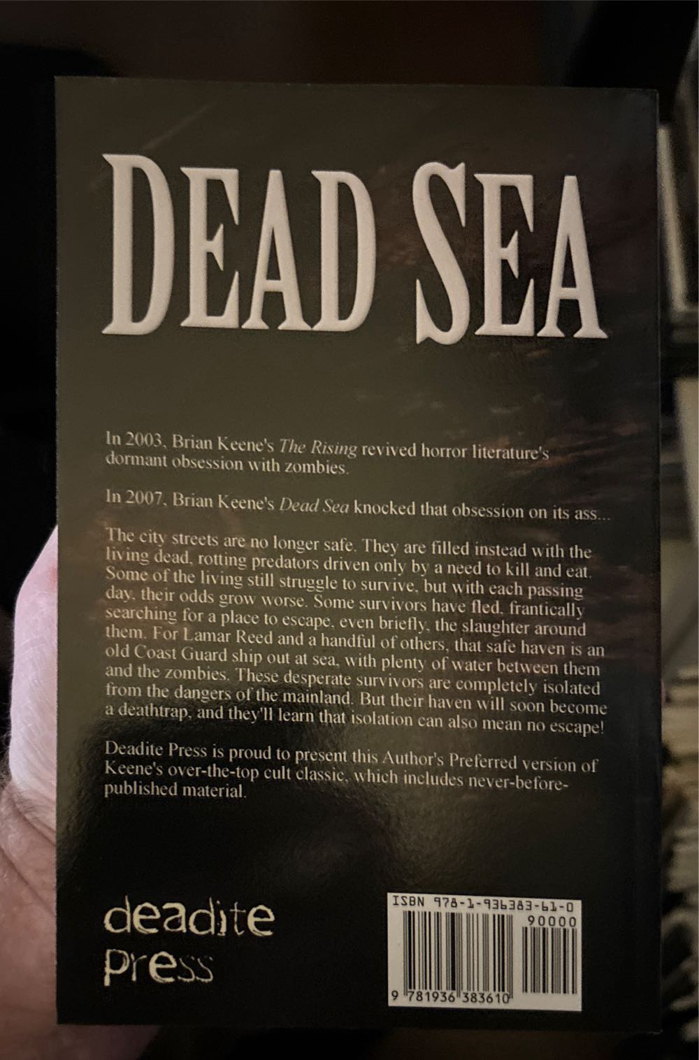 Dead Sea - Brian Keene (Deadite Press - Kindle) book collectible [Barcode 9781936383610] - Main Image 2