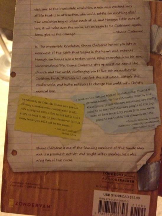 The Irresistible Revolution: Living as an Ordinary Radical () - Shane Claiborne (Zondervan - Paperback) book collectible [Barcode 9780310266303] - Main Image 2