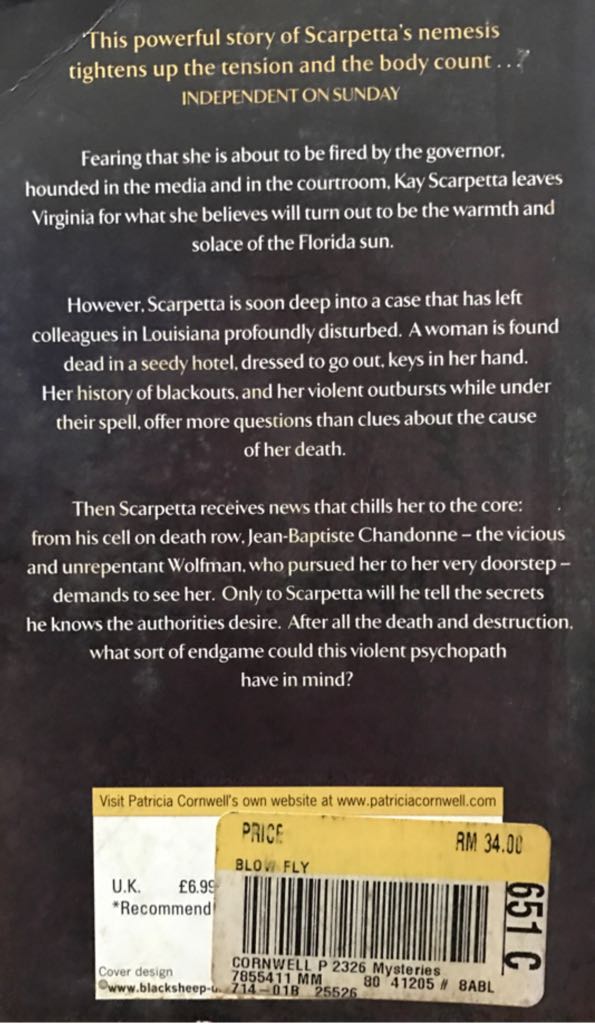 Blow Fly - Patricia Cornwell (Time Warner - Paperback) book collectible [Barcode 9780751530742] - Main Image 2