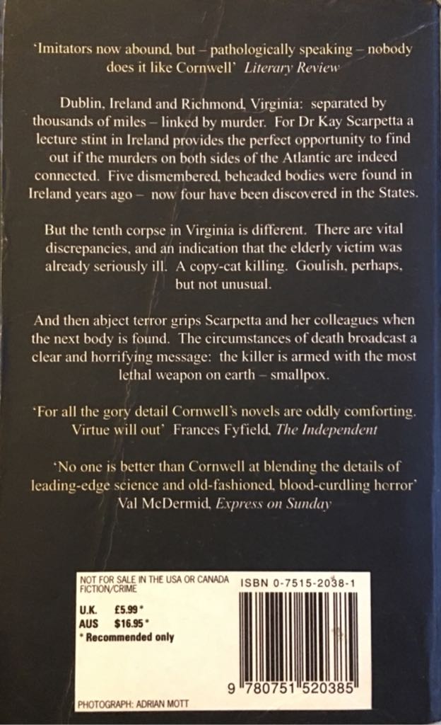 Unnatural Exposure - Patricia Cornwell (Warner Books - Paperback) book collectible [Barcode 9780751520385] - Main Image 2