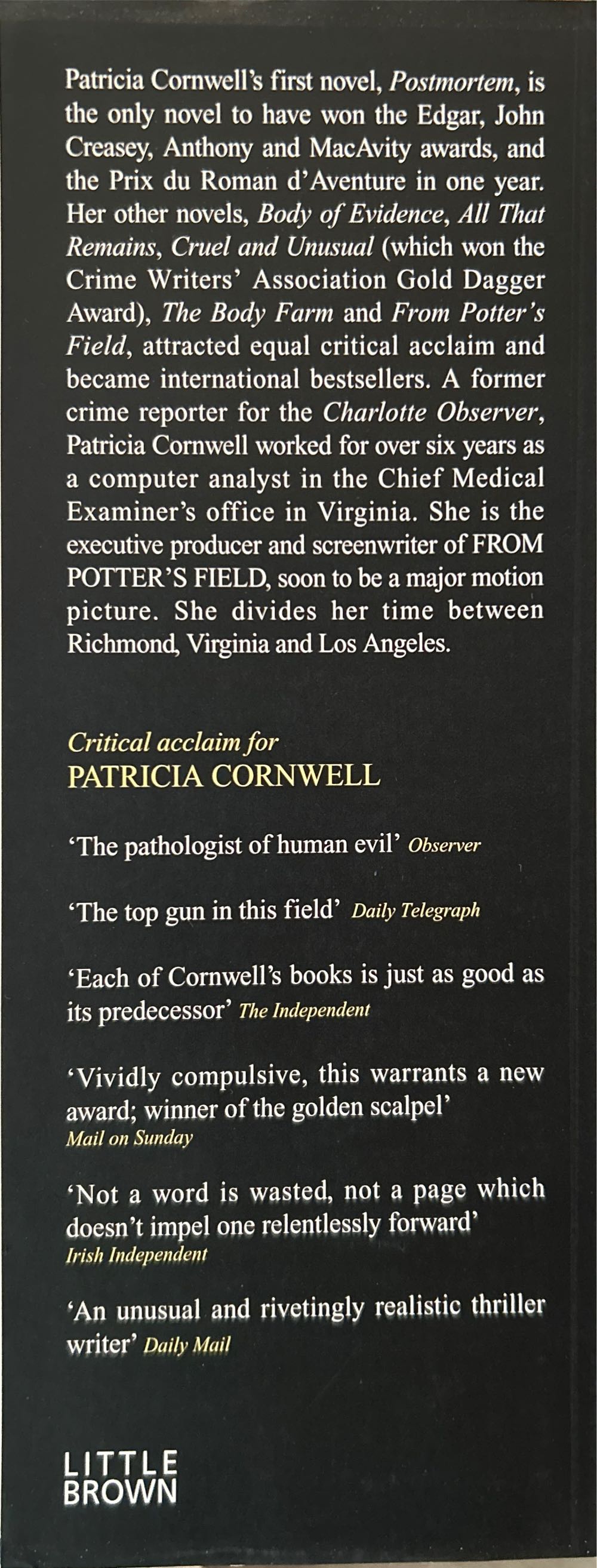 Cause of Death - Patricia Cornwell (Little, Brown and Company - Hardcover) book collectible [Barcode 9780316878869] - Main Image 3