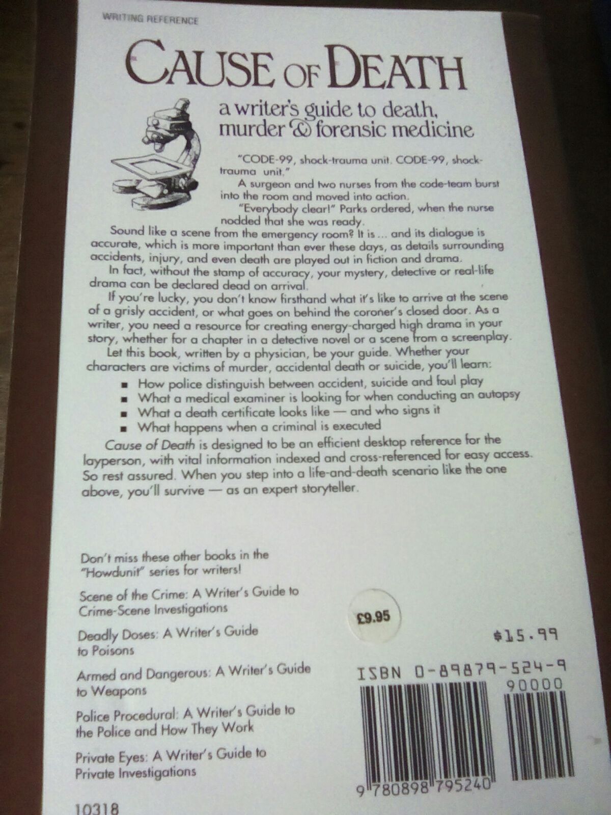 Cause of Death - Keith D. Wilson (Writer’s Digest Books - Paperback) book collectible [Barcode 9780898795240] - Main Image 2