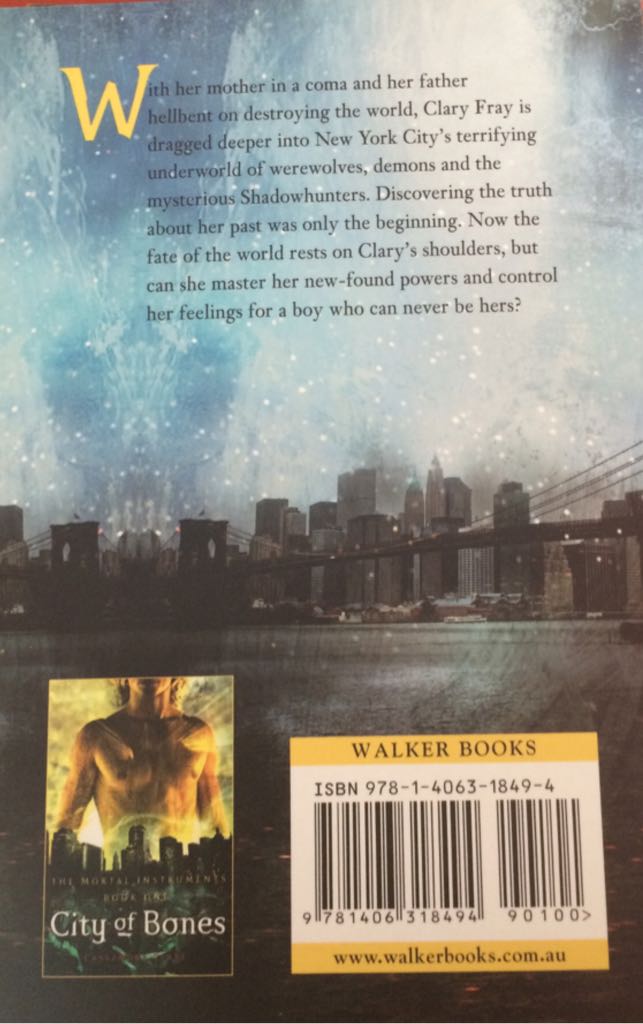 City of Ashes - Cassandra Clare (Walker Books - Paperback) book collectible [Barcode 9781406318494] - Main Image 2
