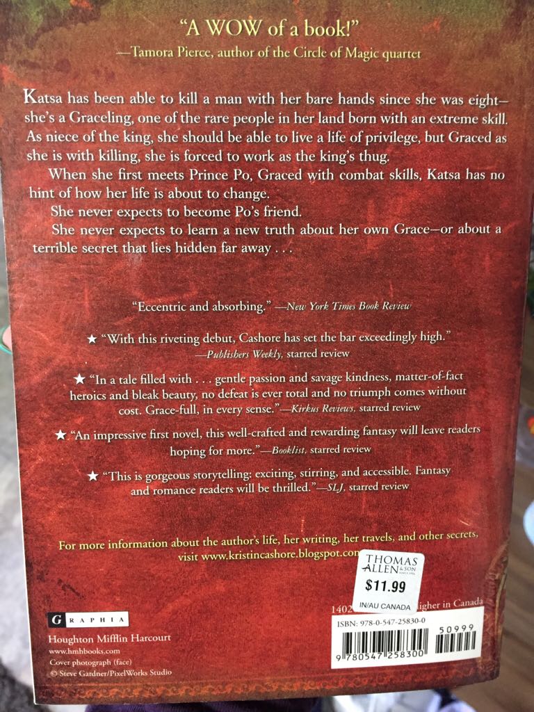 Graceling - Kristin Cashore (Houghton Mifflin Harcourt (HMH) - Paperback) book collectible [Barcode 9780547258300] - Main Image 2