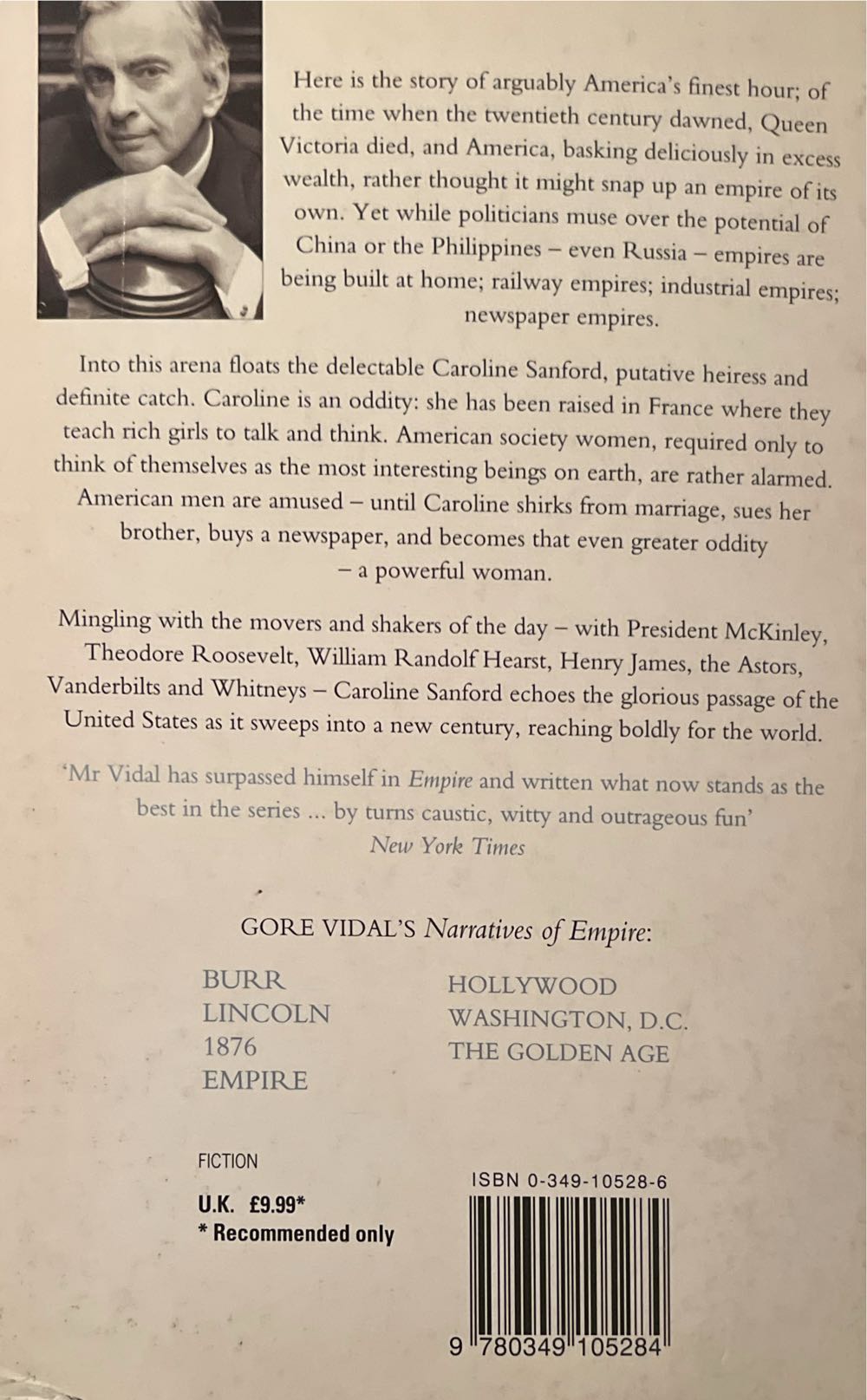 Empire - Gore Vidal (Abacus - Paperback) book collectible [Barcode 9780349105284] - Main Image 2