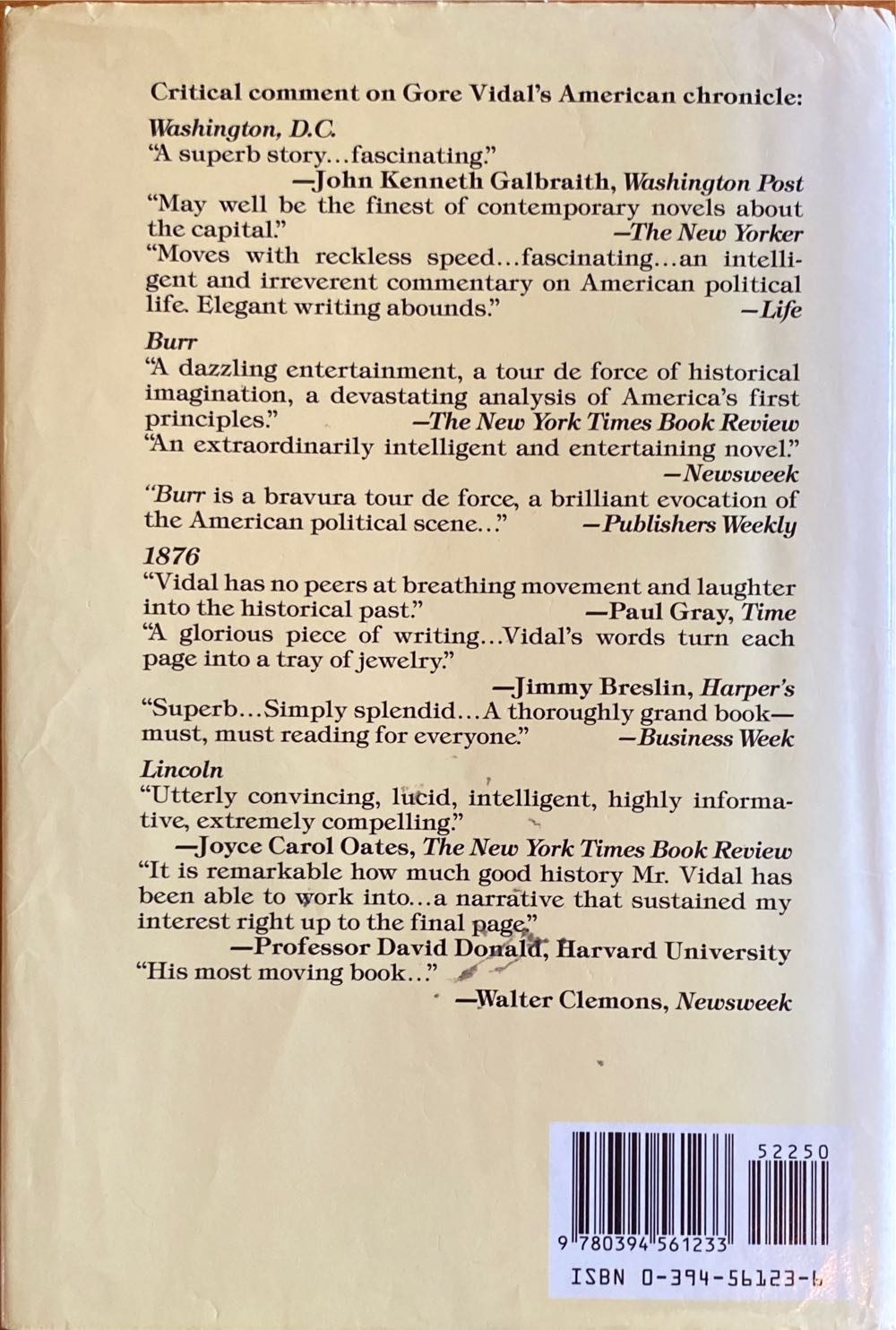 Empire - Gore Vidal (Random House - Hardcover) book collectible [Barcode 9780394561233] - Main Image 2