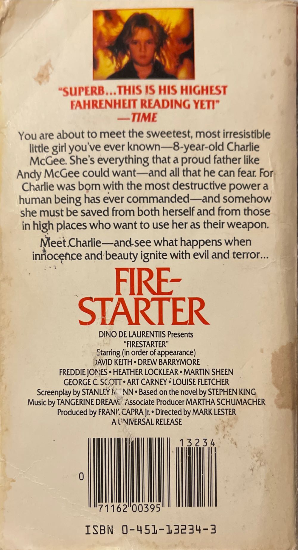 Firestarter - Stephen King (- Paperback) book collectible [Barcode 9780451132345] - Main Image 2