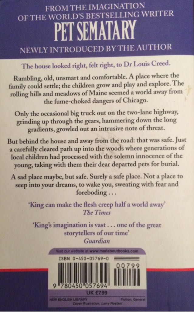 Pet Sematary - Stephen King (New English Library - Paperback) book collectible [Barcode 9780450057694] - Main Image 2