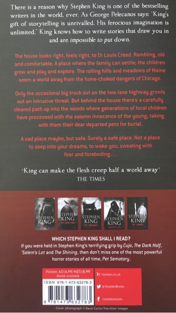 Pet Sematary - Stephen King (Hoddard & Stoughton - Paperback) book collectible [Barcode 9781473632783] - Main Image 2