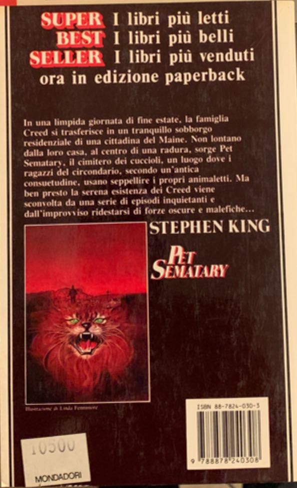 Pet Sematary - Stephen King (Sperling Paperback - Paperback) book collectible [Barcode 9788878240308] - Main Image 2