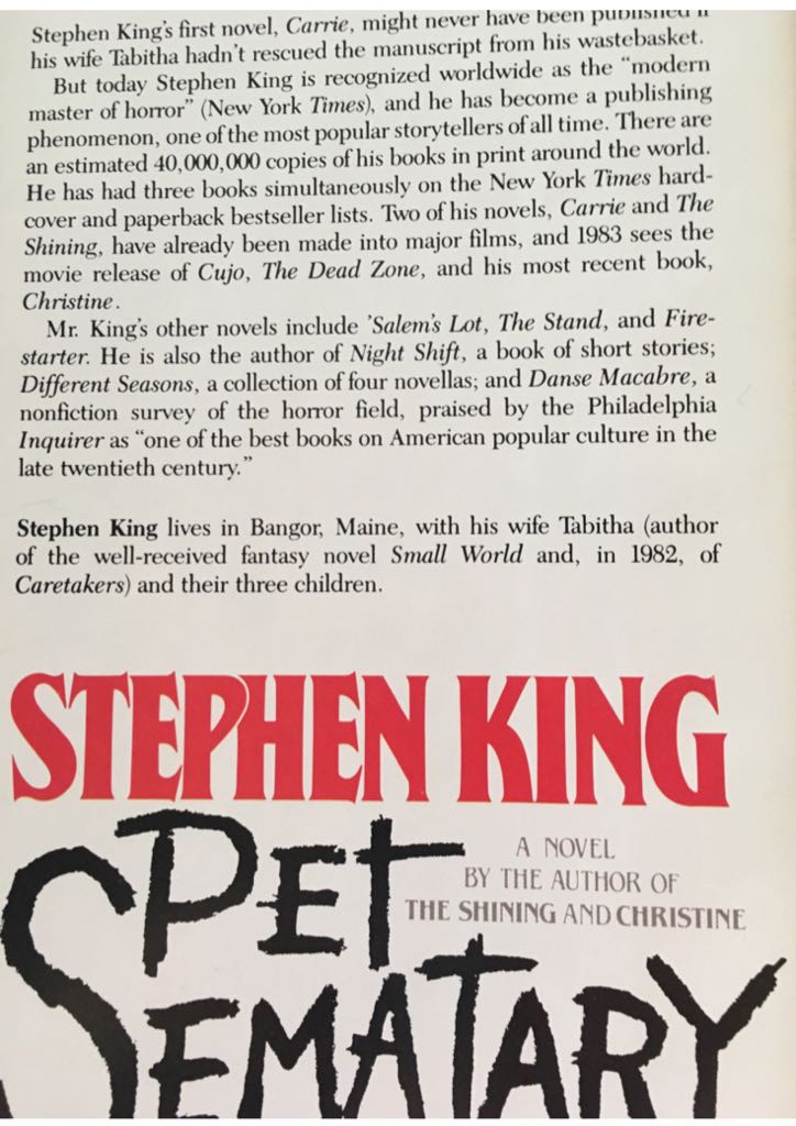 Pet Sematary - Stephen King (A Doubleday Book) book collectible - Main Image 2